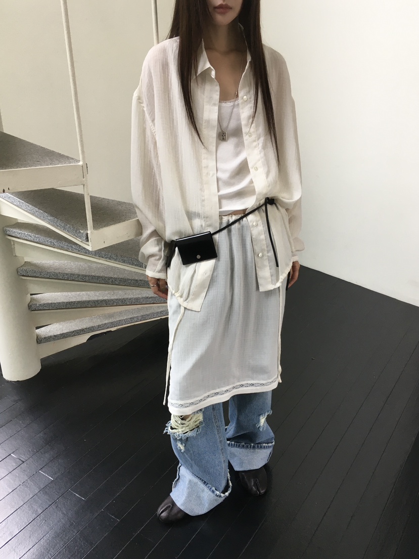MINIMUZE韓國直郵女士新款推薦襯衫蕾絲衫不含配飾不含內搭MINIMUZE襯衫/蕾絲衫