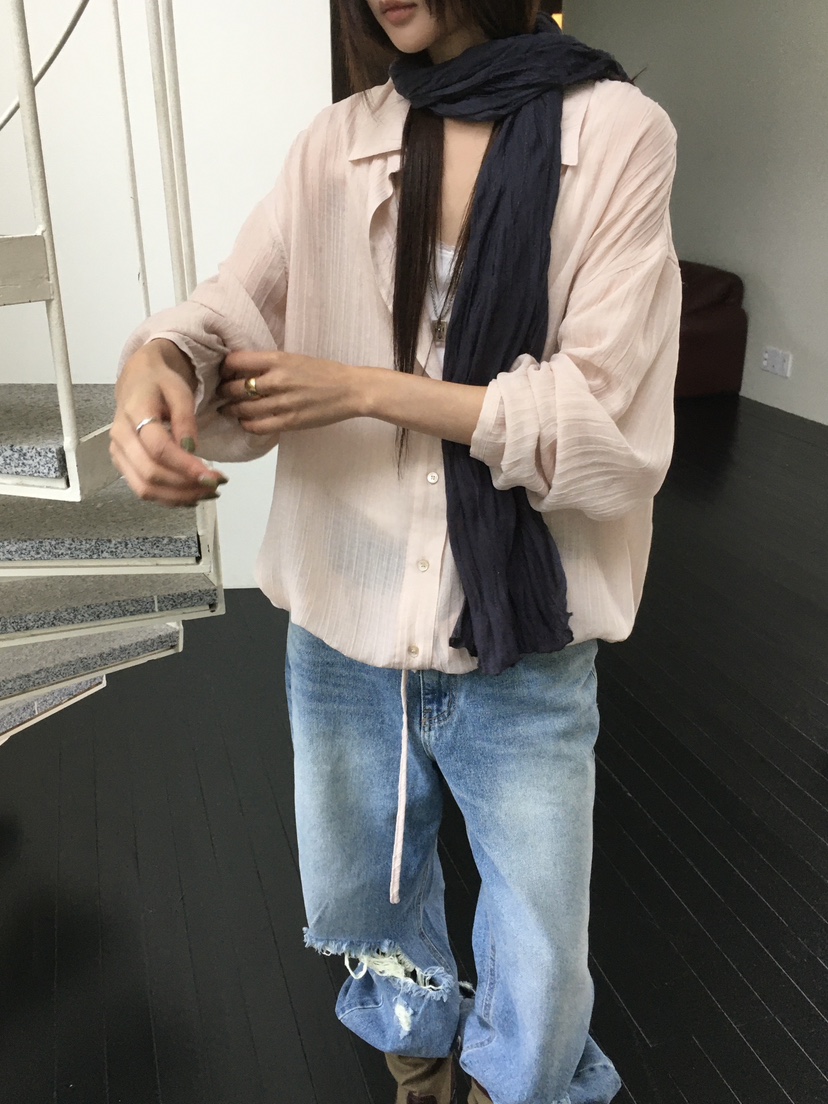 MINIMUZE韓國直郵女士新款推薦襯衫蕾絲衫不含配飾不含內搭MINIMUZE襯衫/蕾絲衫