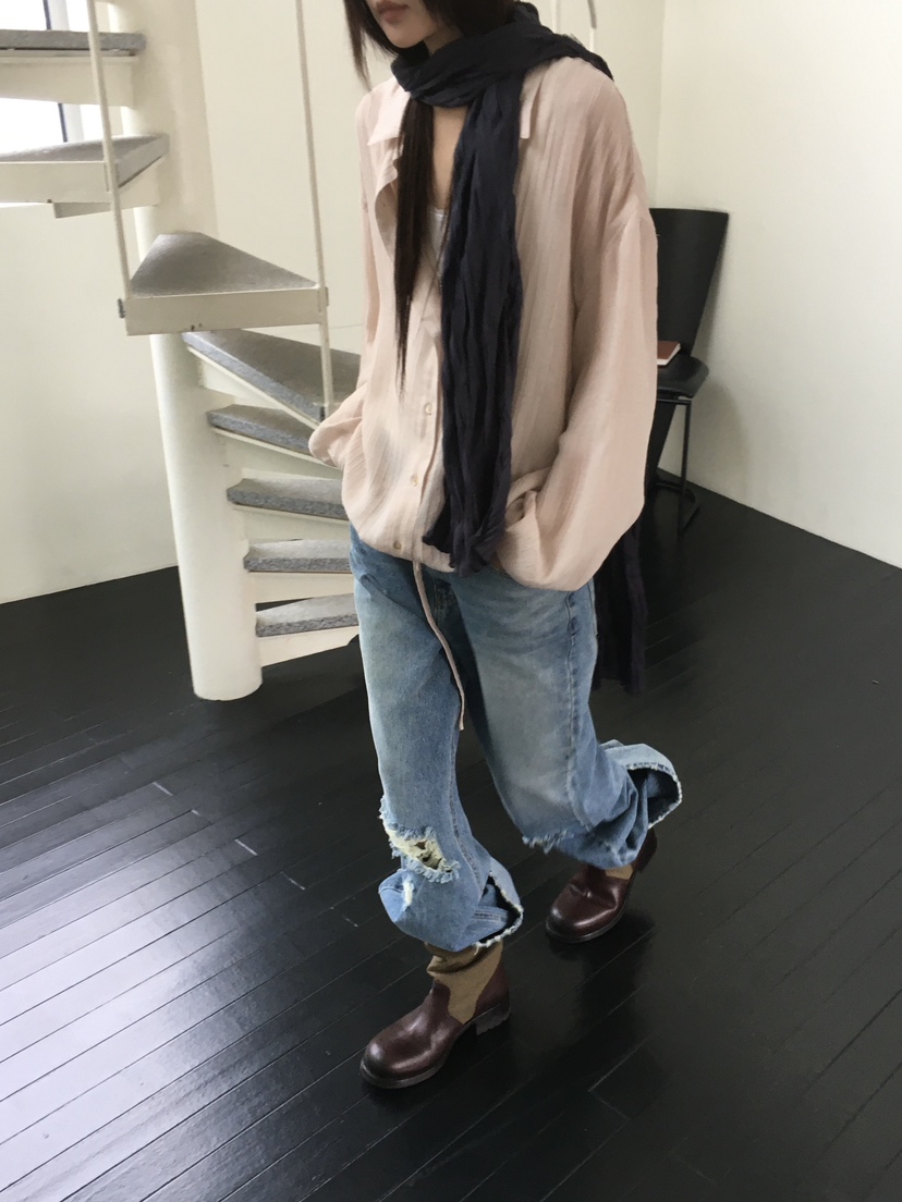 MINIMUZE韓國直郵女士新款推薦襯衫蕾絲衫不含配飾不含內搭MINIMUZE襯衫/蕾絲衫