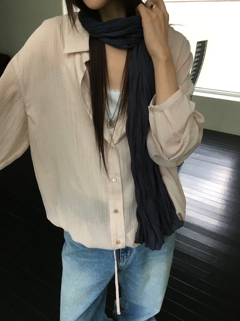 MINIMUZE韓國直郵女士新款推薦襯衫蕾絲衫不含配飾不含內搭MINIMUZE襯衫/蕾絲衫