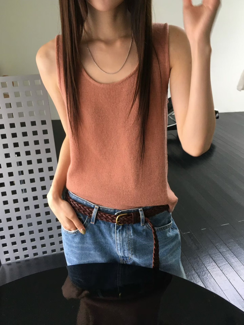 MINIMUZE東大門實拍女士新品休閑熱賣吊帶背心不含內搭無袖MINIMUZE吊帶/背心