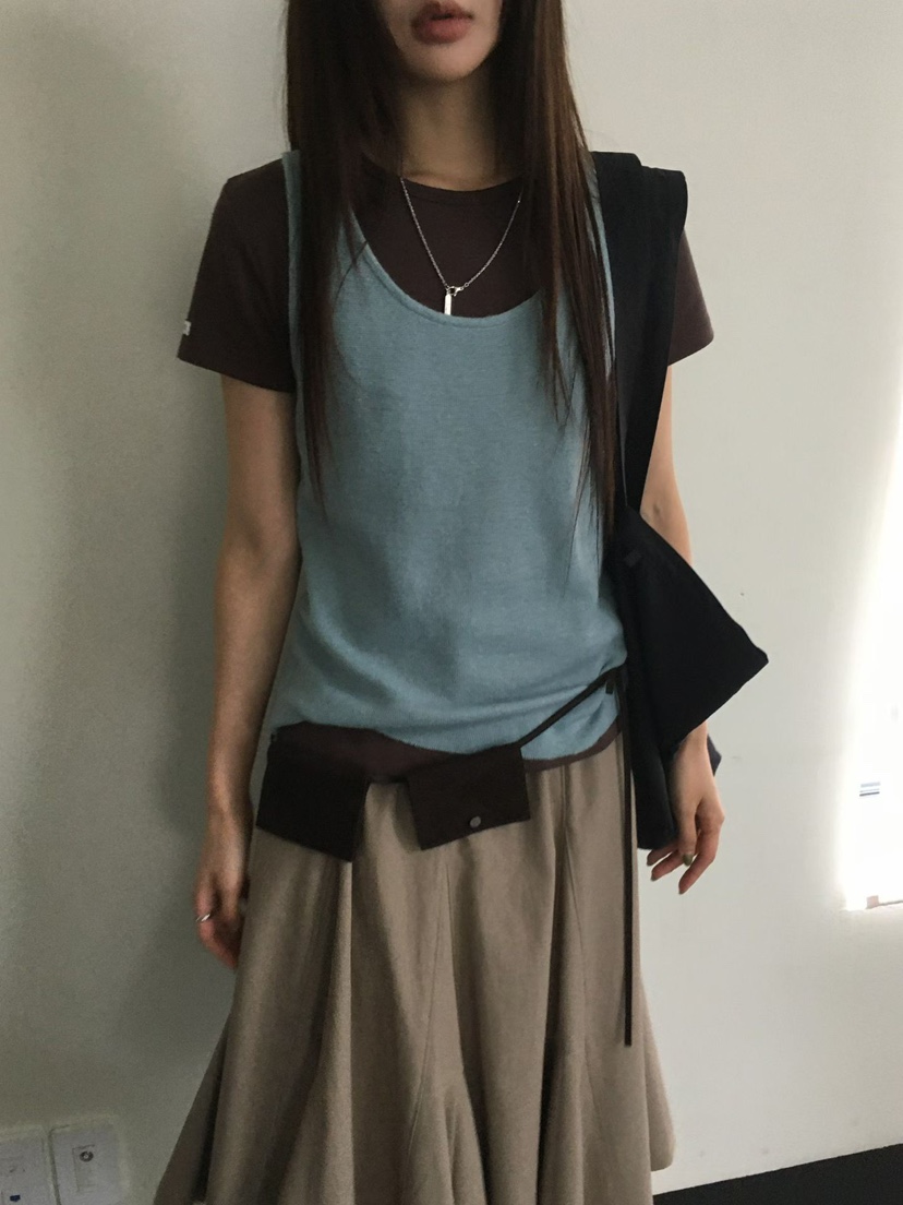 MINIMUZE東大門實拍女士新品休閑熱賣吊帶背心不含內搭無袖MINIMUZE吊帶/背心