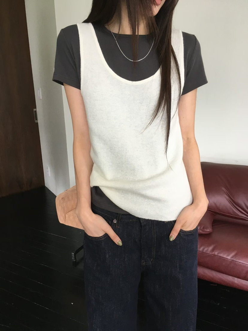 MINIMUZE東大門實拍女士新品休閑熱賣吊帶背心不含內搭無袖MINIMUZE吊帶/背心圖色1