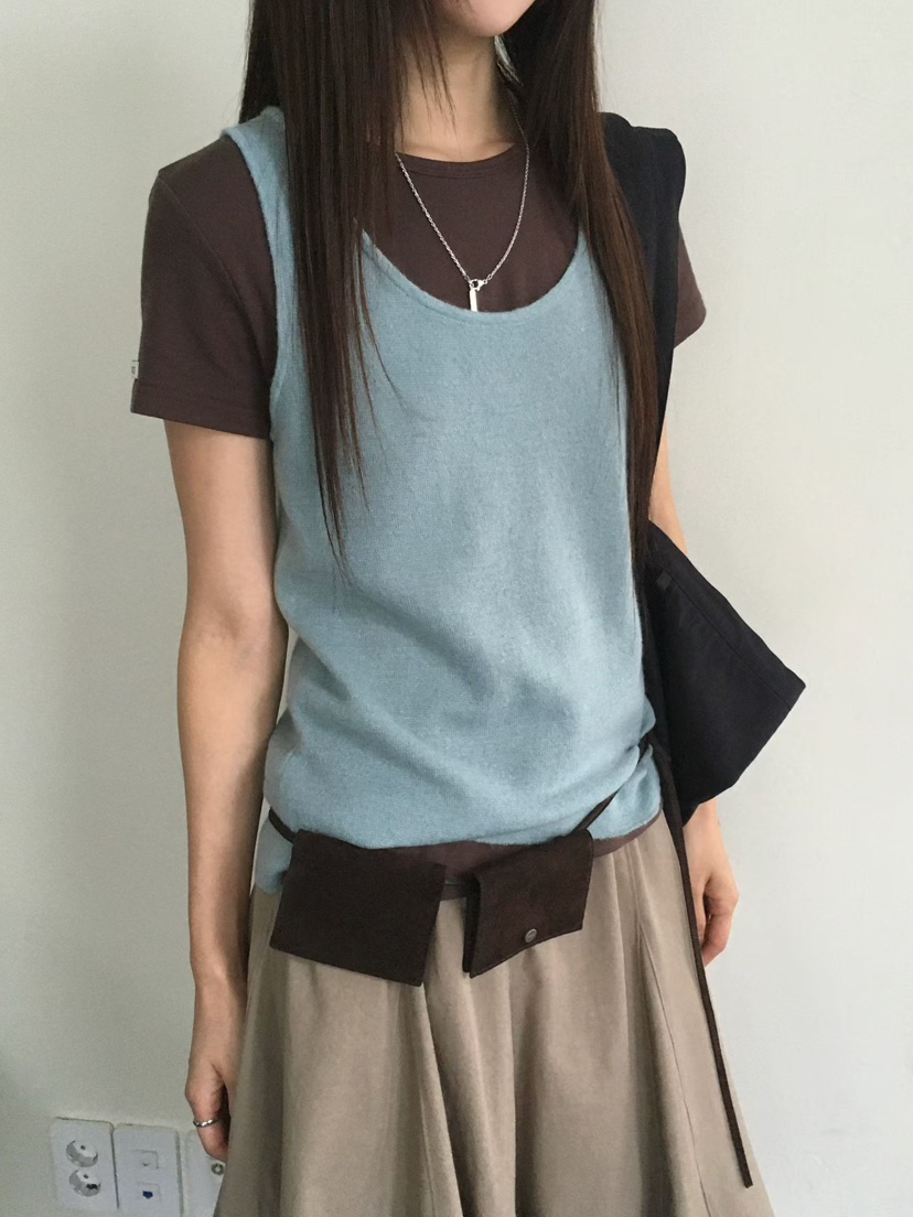 MINIMUZE東大門實拍女士新品休閑熱賣吊帶背心不含內搭無袖MINIMUZE吊帶/背心圖色2