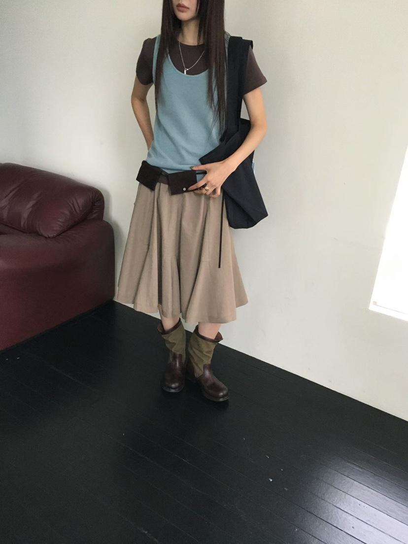 MINIMUZE韓國直郵女士新款人氣真品半身裙中短裙不含腰帶MINIMUZE半身裙/中短裙