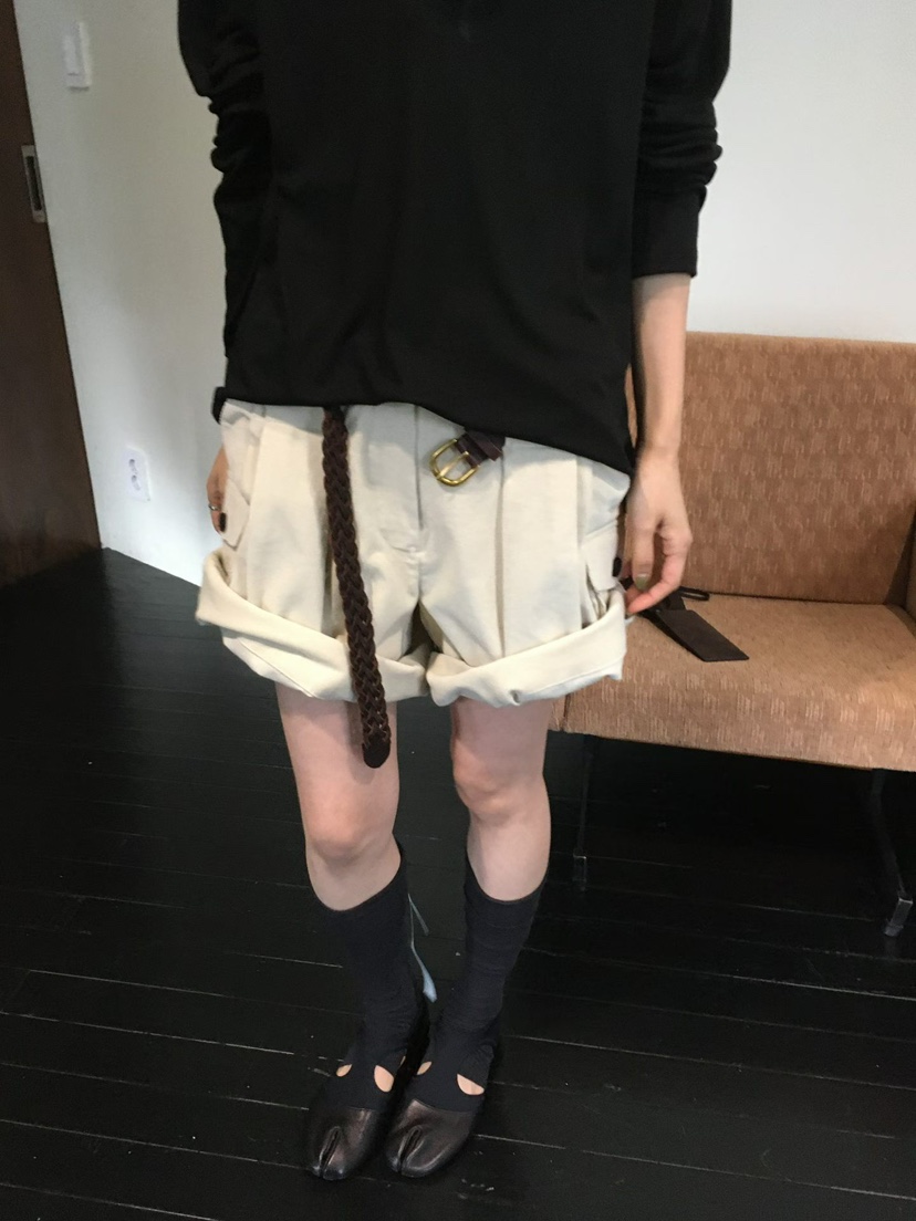MINIMUZE東大門代購女士新款休閑職業短褲不含腰帶燈芯絨MINIMUZE短褲