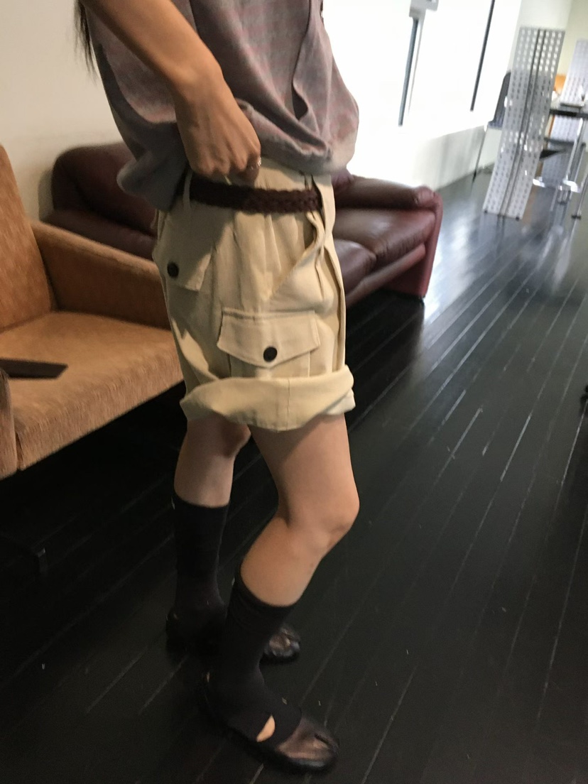 MINIMUZE東大門代購女士新款休閑職業短褲不含腰帶燈芯絨MINIMUZE短褲