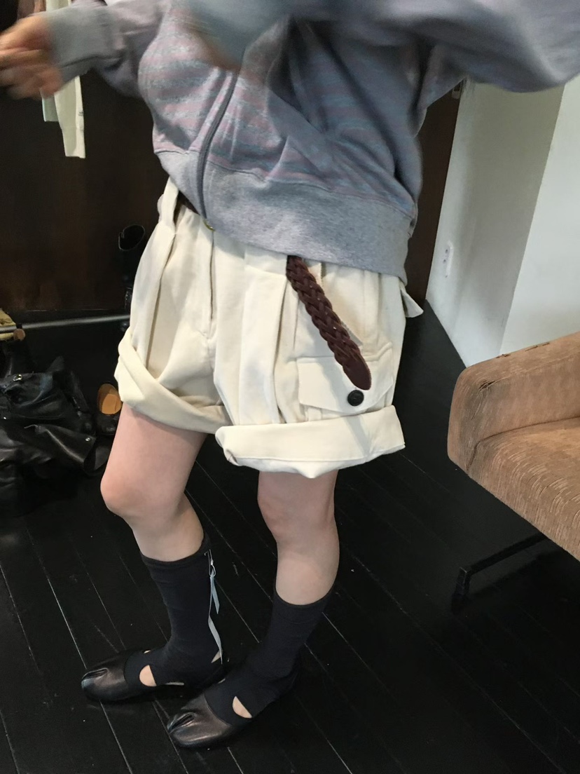 MINIMUZE東大門代購女士新款休閑職業短褲不含腰帶燈芯絨MINIMUZE短褲