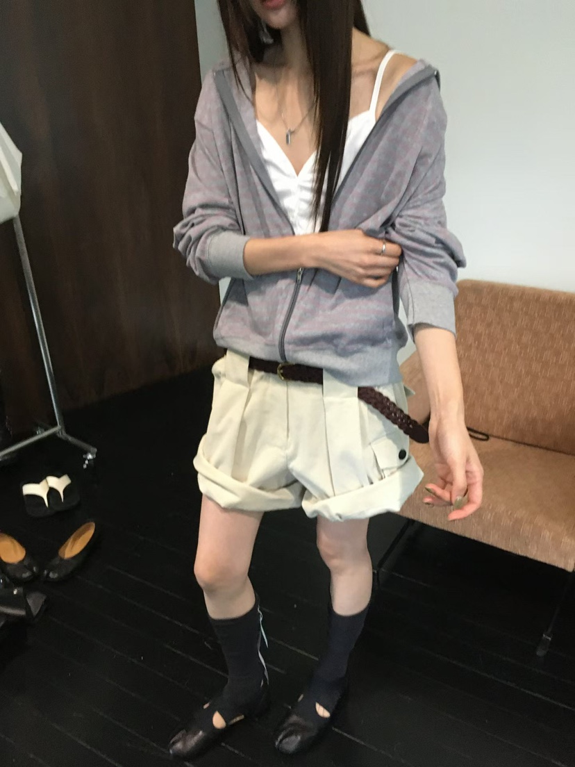 MINIMUZE東大門代購女士新款休閑職業短褲不含腰帶燈芯絨MINIMUZE短褲