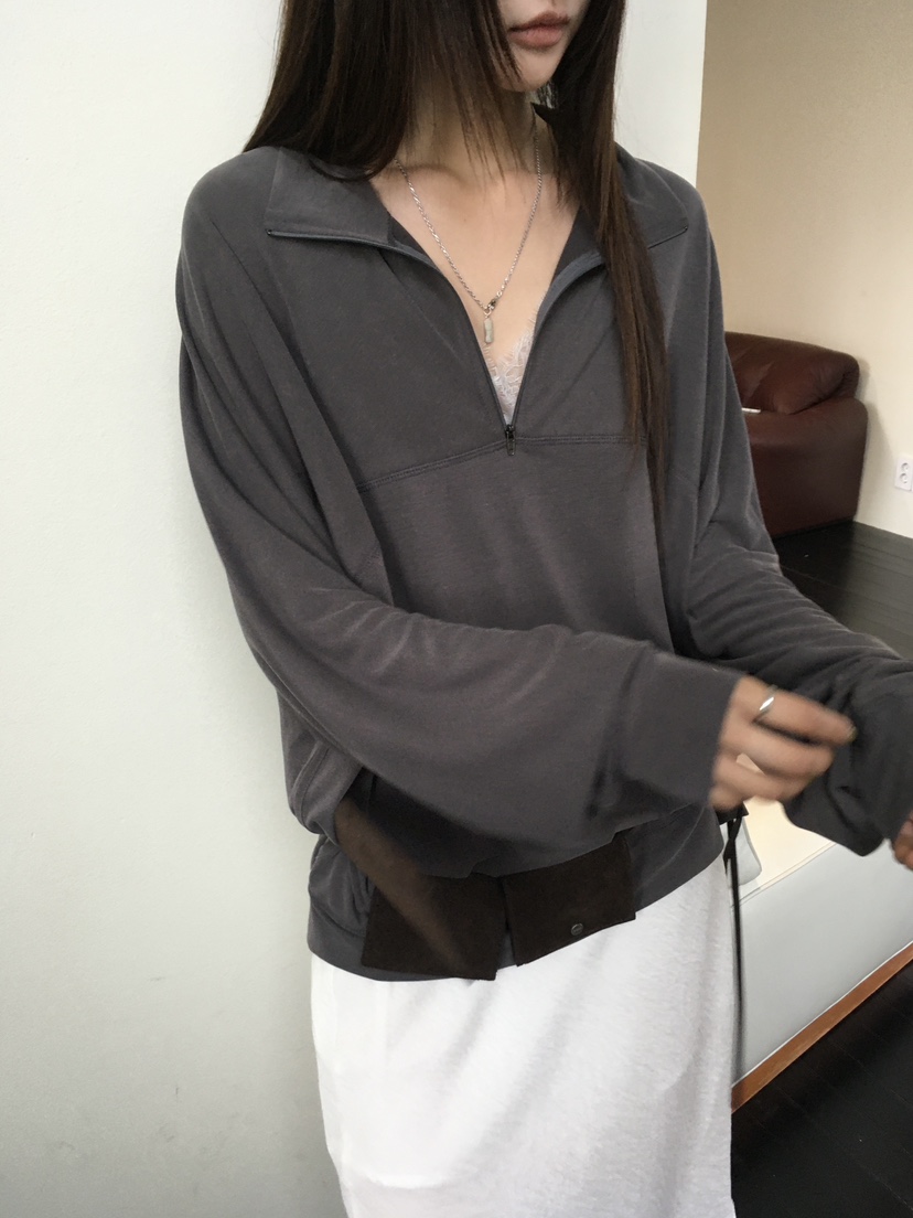 MINIMUZE東大門實拍女裝新款休閑推薦人氣熱賣長袖T恤防風衣MINIMUZE長袖T恤圖色2