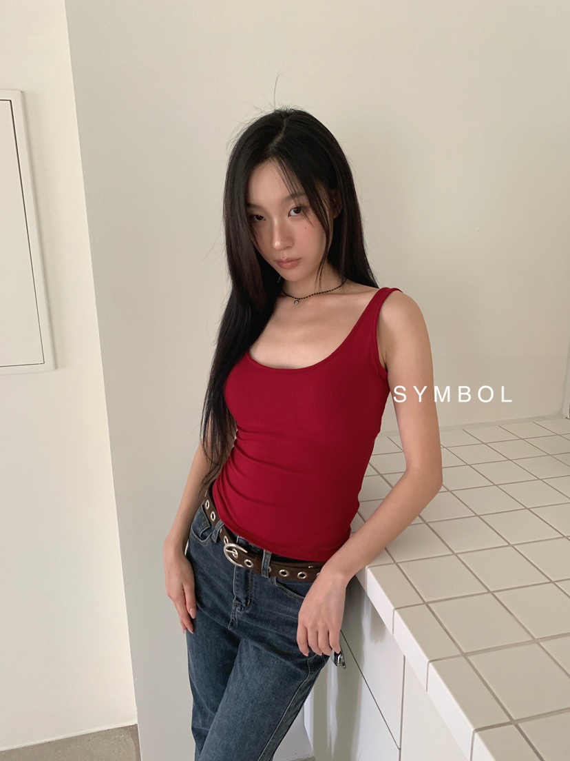 SYMBOL東大門實拍女裝新品人氣時尚真品職業熱賣吊帶背心SYMBOL吊帶/背心