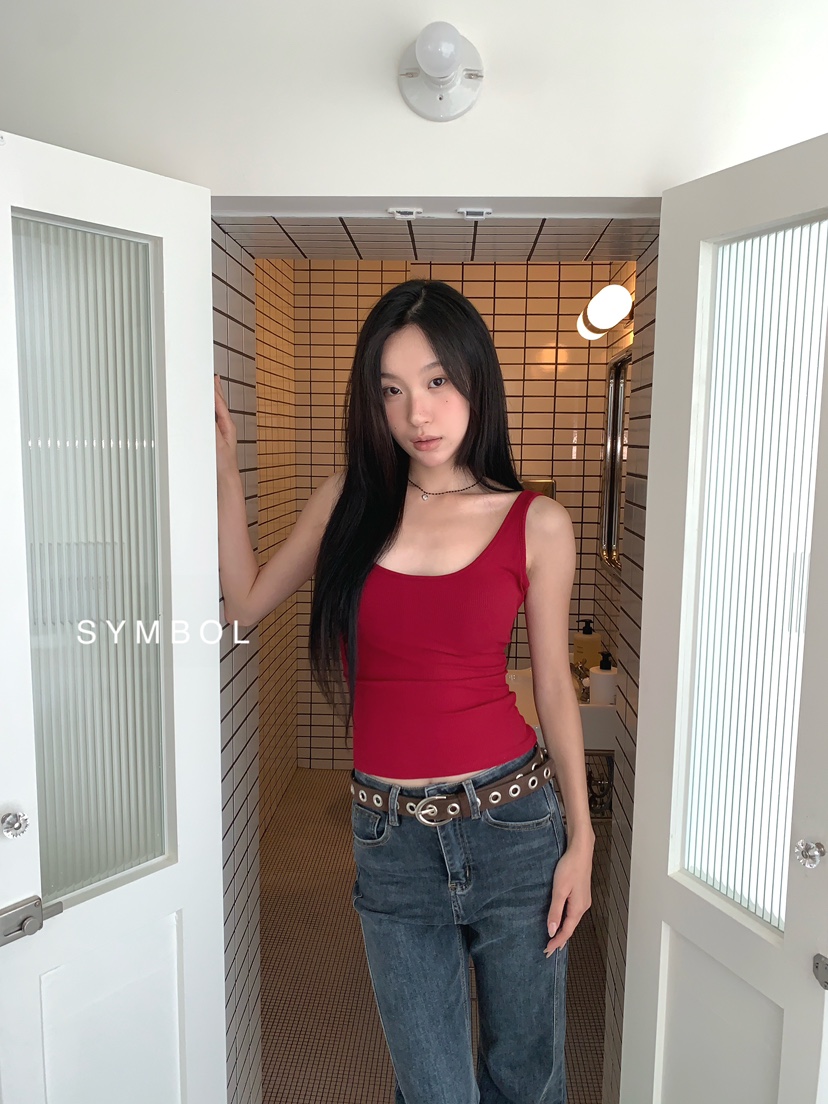 SYMBOL東大門實拍女裝新品人氣時尚真品職業熱賣吊帶背心SYMBOL吊帶/背心