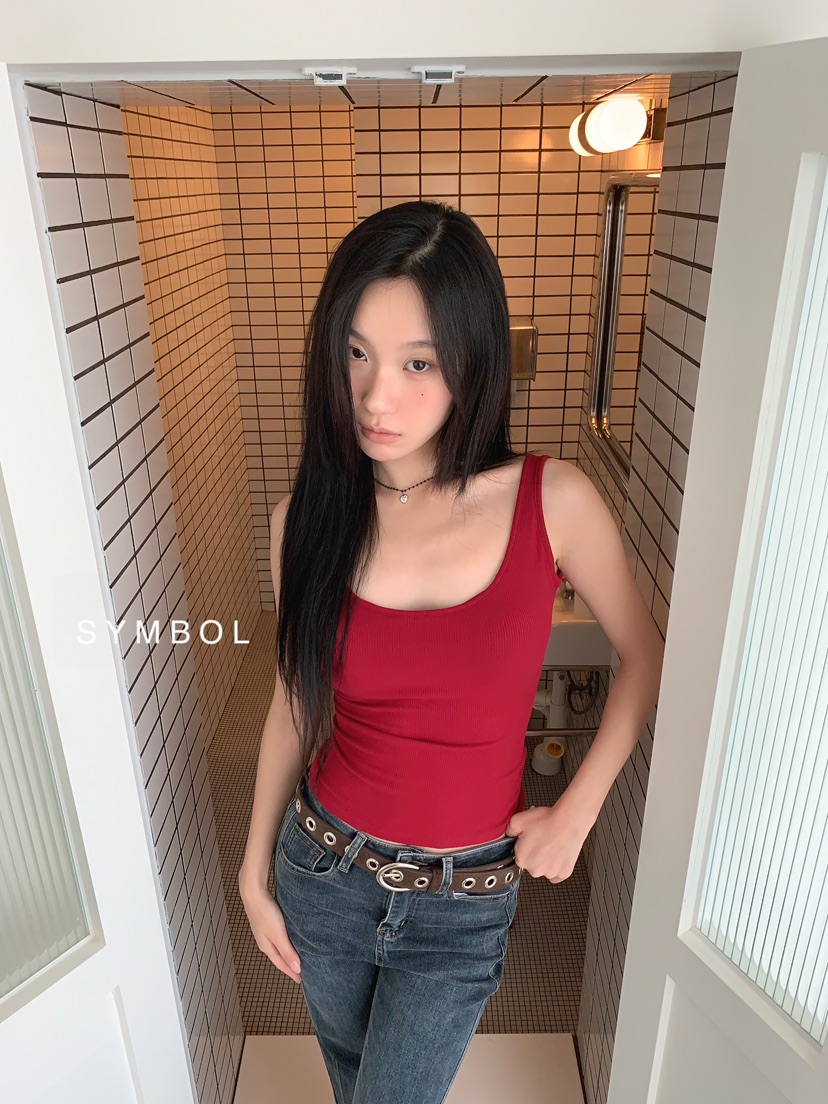 SYMBOL東大門實拍女裝新品人氣時尚真品職業熱賣吊帶背心SYMBOL吊帶/背心