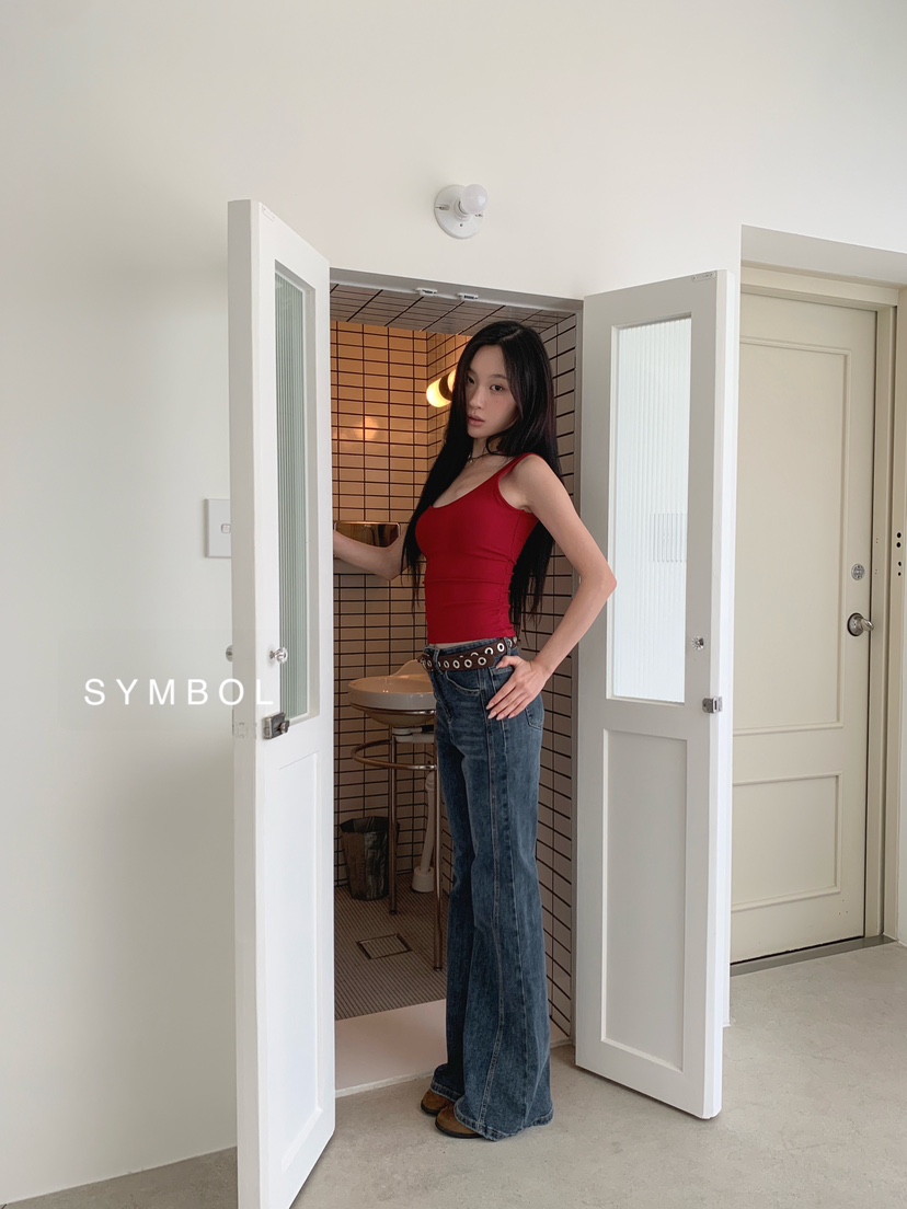 SYMBOL東大門實拍女裝新品人氣時尚真品職業熱賣吊帶背心SYMBOL吊帶/背心