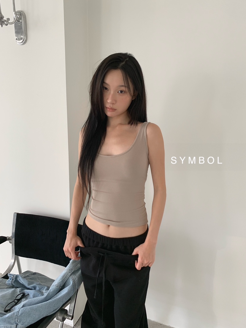 SYMBOL東大門實拍女裝新品人氣時尚真品職業熱賣吊帶背心SYMBOL吊帶/背心