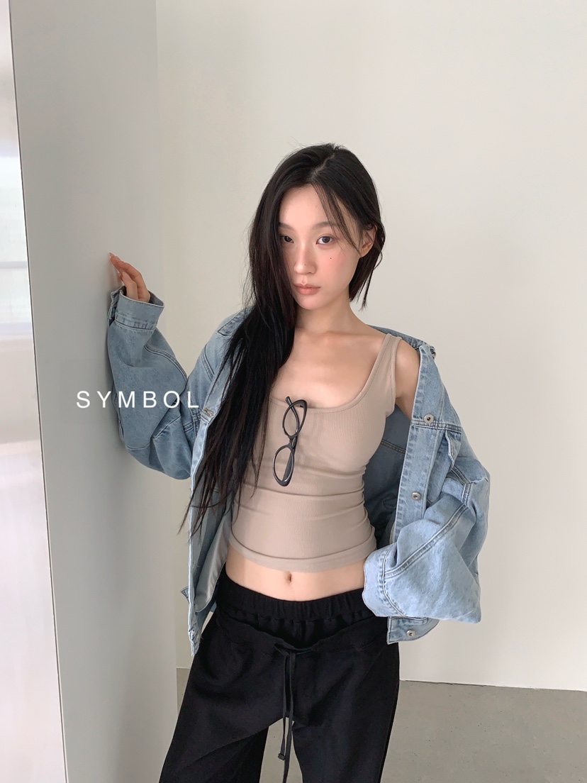SYMBOL東大門實拍女裝新品人氣時尚真品職業熱賣吊帶背心SYMBOL吊帶/背心