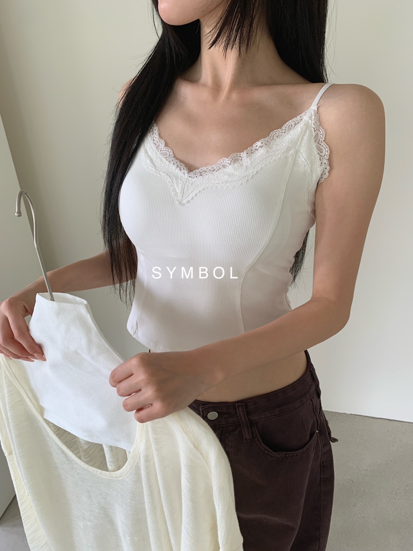 SYMBOL韓國代購女裝新品休閑人氣推薦職業26春夏吊帶背心蕾絲SYMBOL吊帶/背心