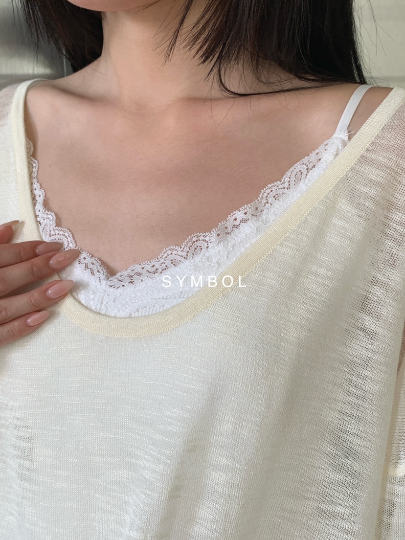 SYMBOL韓國代購女裝新品休閑人氣推薦職業26春夏吊帶背心蕾絲SYMBOL吊帶/背心