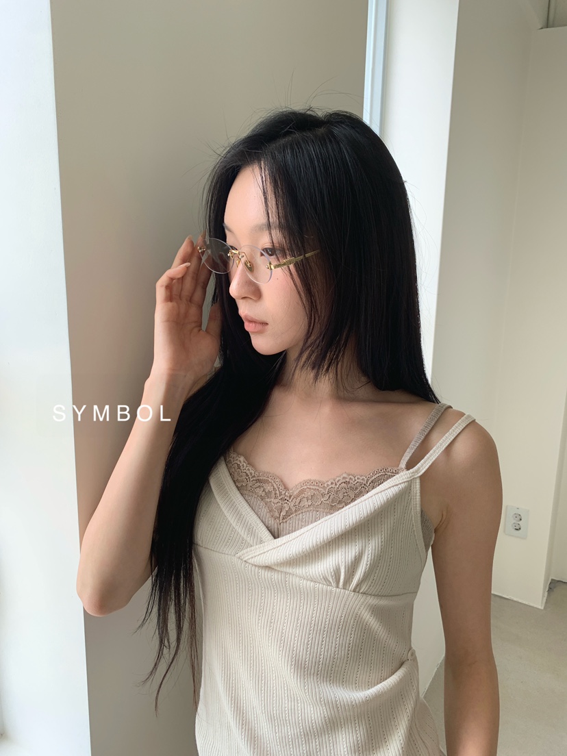 SYMBOL東大門代購女裝新品真品休閑時尚吊帶背心蕾絲雙層SYMBOL吊帶/背心