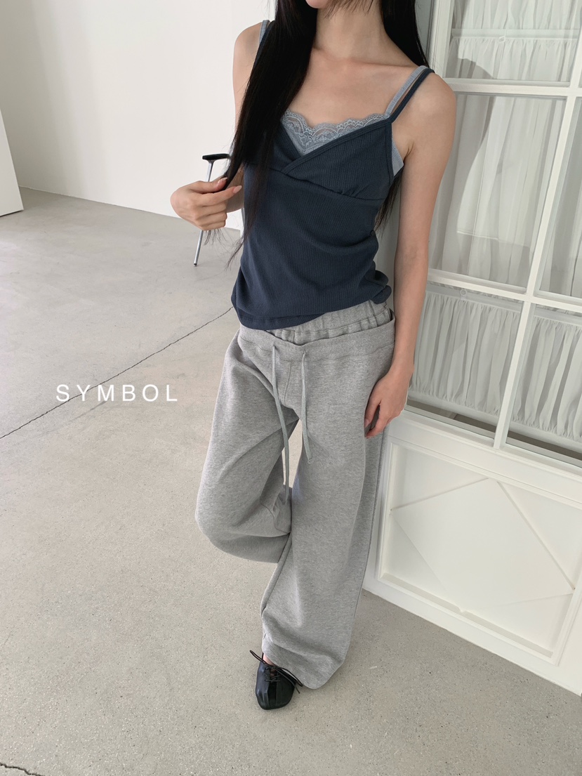 SYMBOL東大門代購女裝新品真品休閑時尚吊帶背心蕾絲雙層SYMBOL吊帶/背心圖色3