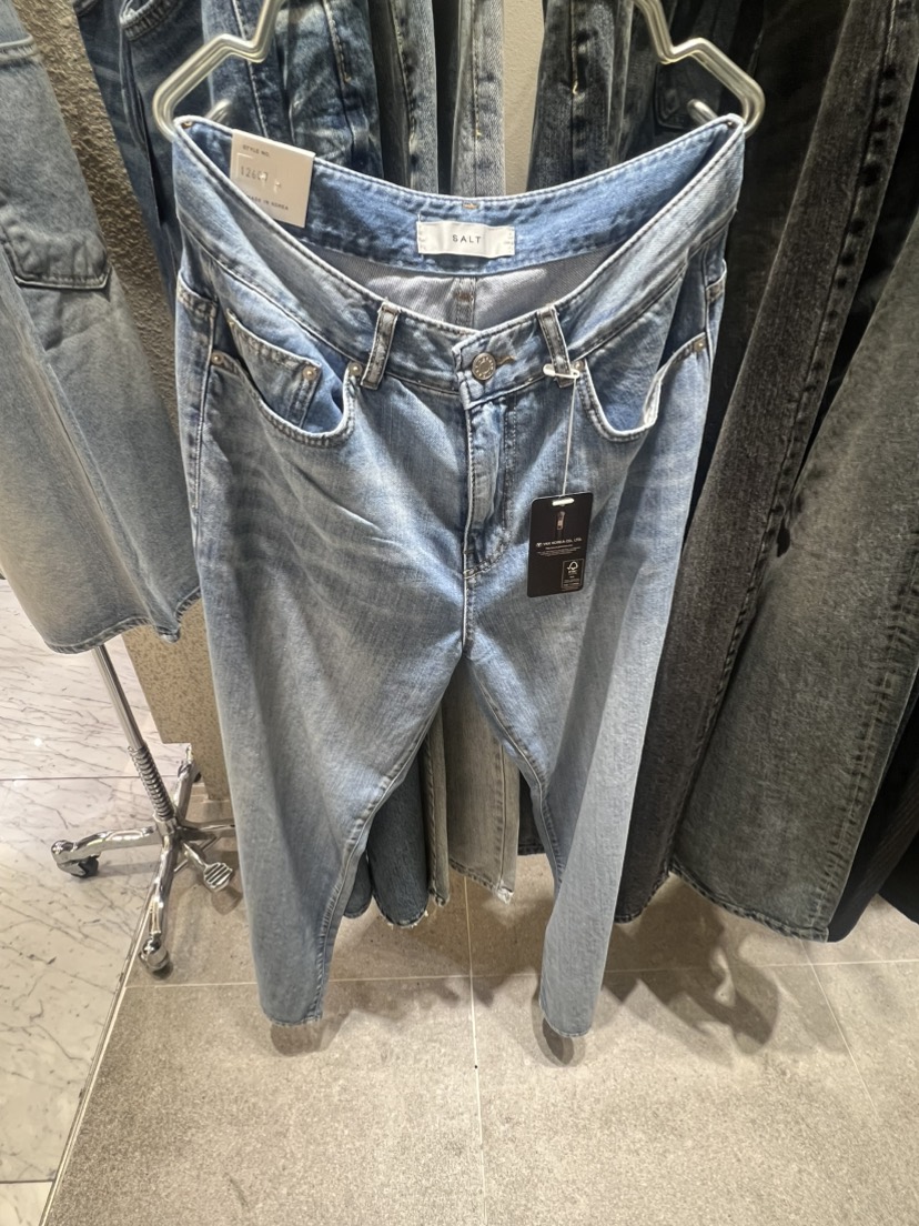 SALT-A東大門直郵女士新品熱賣人氣時尚休閑真品26春夏牛仔褲SALT-A牛仔褲圖色1