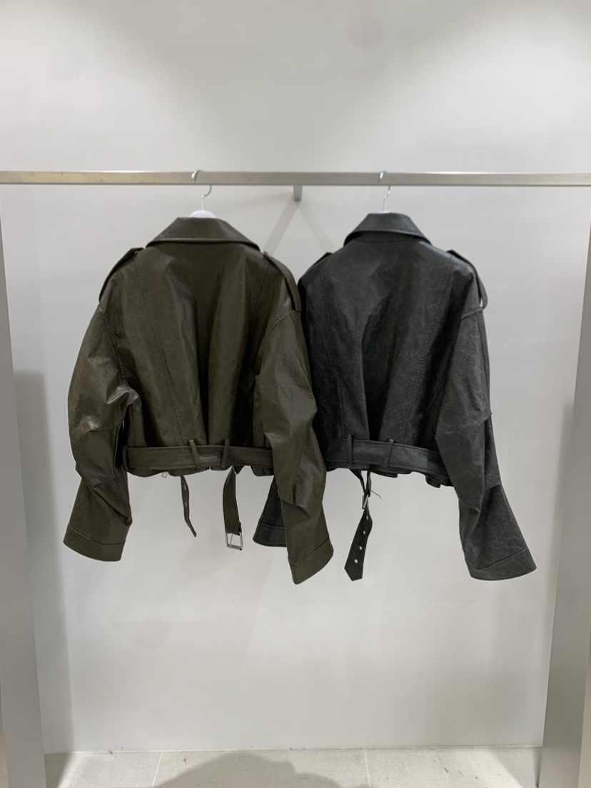EYEL韓國直郵女裝新品真品26秋季休閑職業人氣熱賣皮衣水洗EYEL皮衣