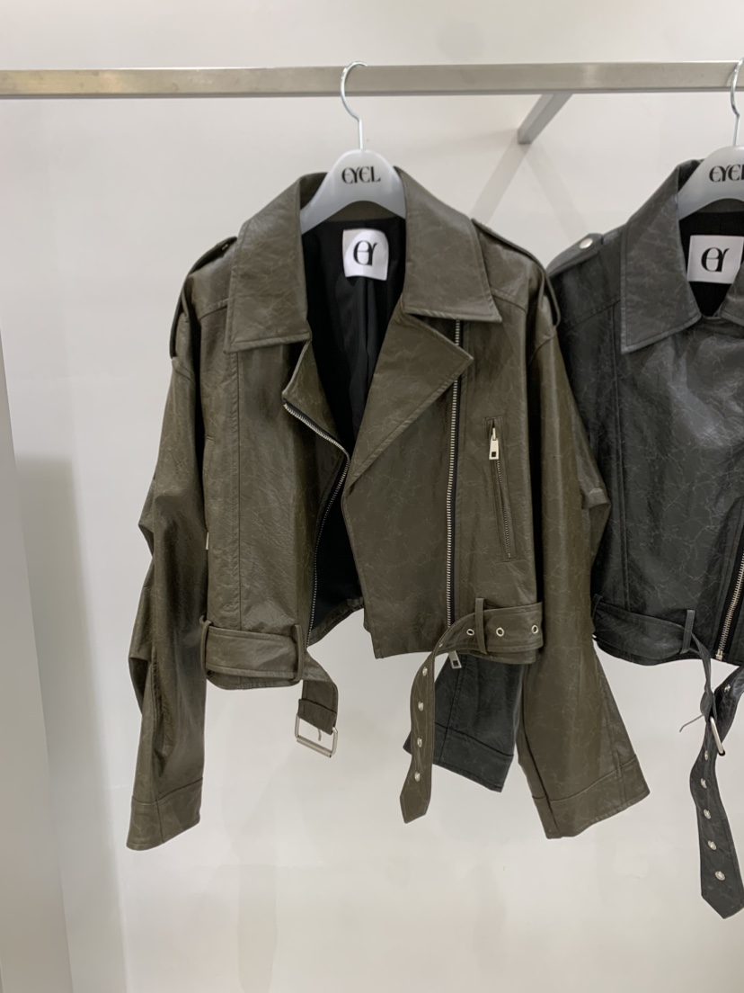 EYEL韓國直郵女裝新品真品26秋季休閑職業人氣熱賣皮衣水洗EYEL皮衣圖色1