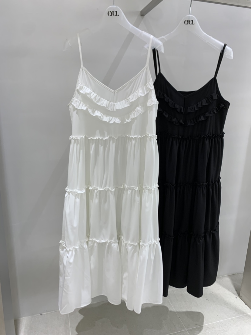 EYEL東大門實拍女裝新品人氣真品休閑推薦職業連衣裙荷葉邊EYEL連衣裙
