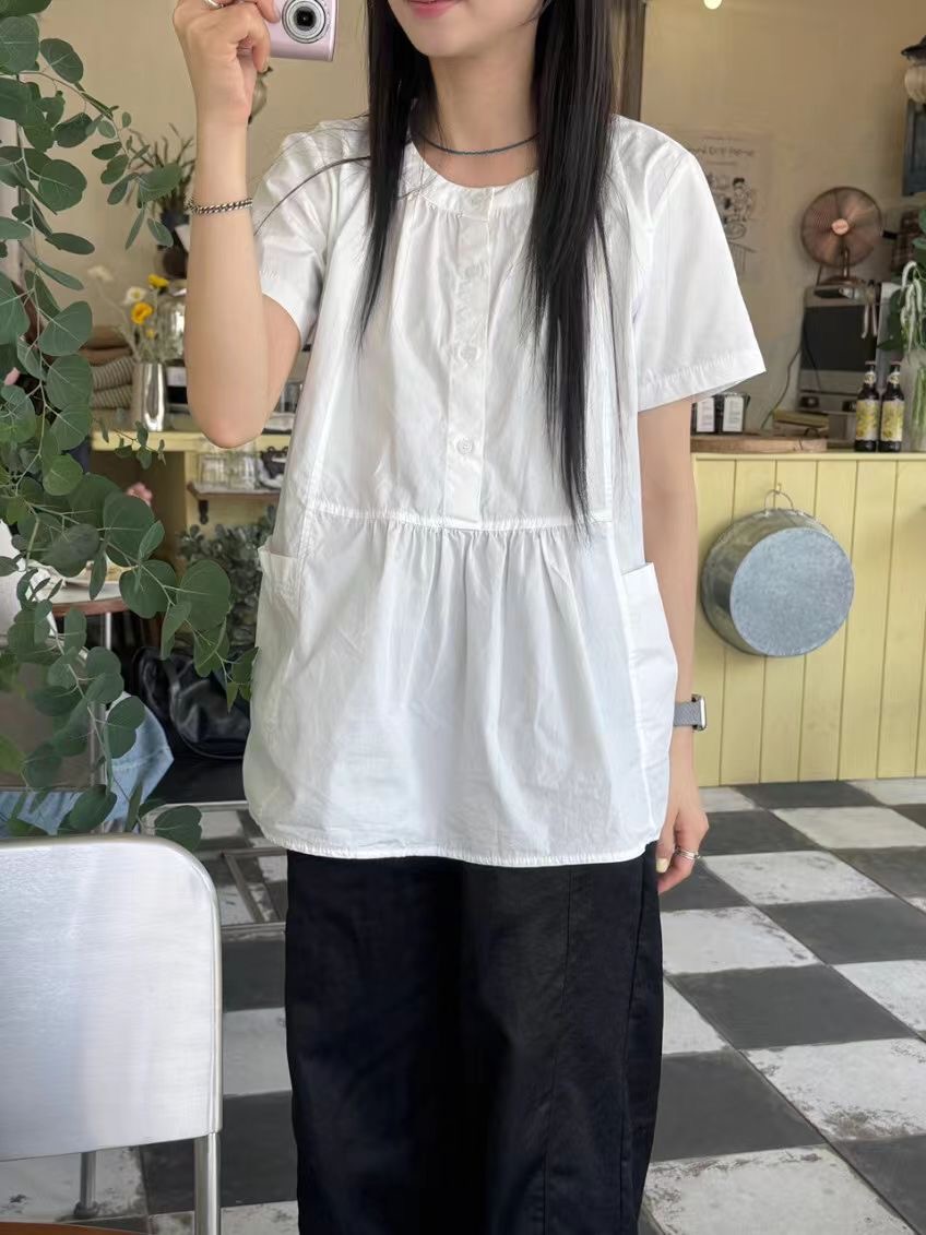 OPENSTANCE韓國代購女裝新款推薦休閑26秋季時尚襯衫蕾絲衫OPENSTANCE襯衫/蕾絲衫