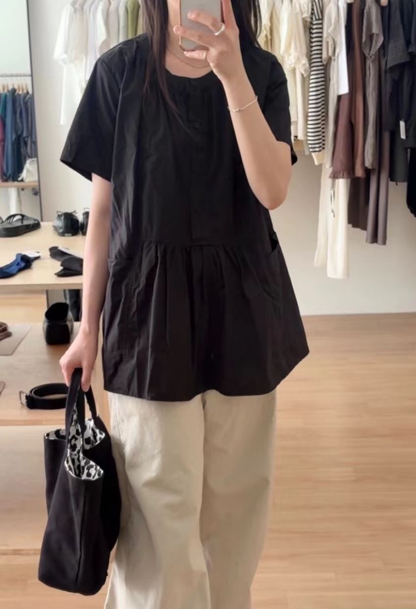 OPENSTANCE韓國代購女裝新款推薦休閑26秋季時尚襯衫蕾絲衫OPENSTANCE襯衫/蕾絲衫