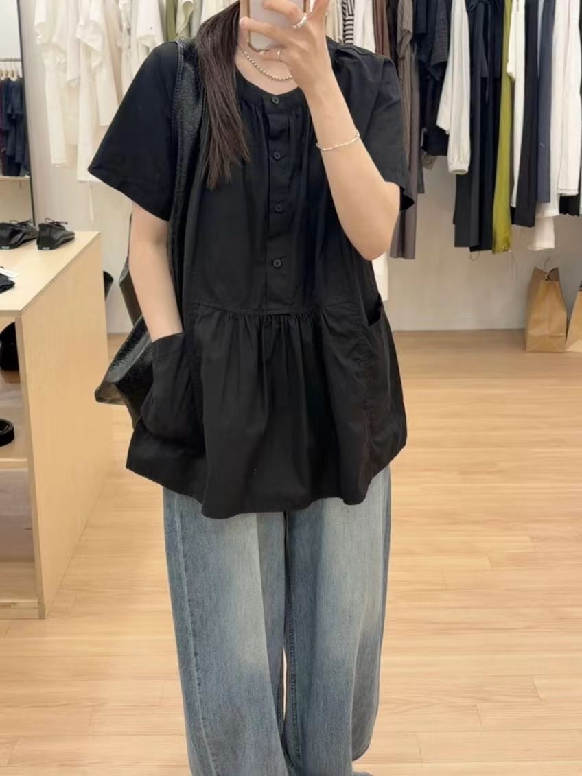 OPENSTANCE韓國代購女裝新款推薦休閑26秋季時尚襯衫蕾絲衫OPENSTANCE襯衫/蕾絲衫