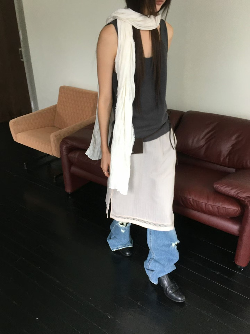 MINIMUZE東大門代購女裝新品休閑時尚職業圍巾披肩褶皺圍巾MINIMUZE圍巾/披肩
