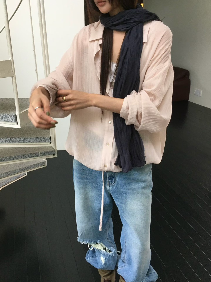 MINIMUZE東大門代購女裝新品休閑時尚職業圍巾披肩褶皺圍巾MINIMUZE圍巾/披肩