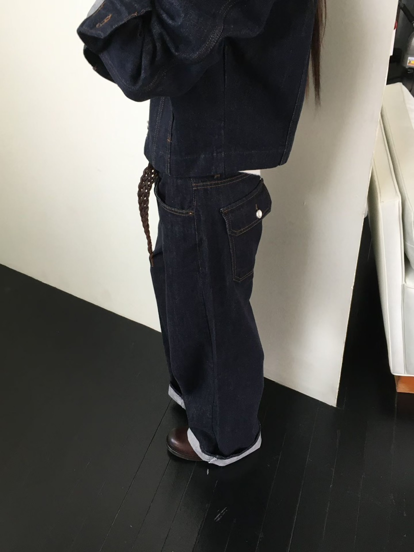 MINIMUZE韓國代購女裝新款推薦熱賣時尚休閑真品牛仔褲口袋MINIMUZE牛仔褲