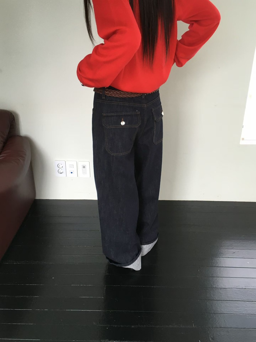 MINIMUZE韓國代購女裝新款推薦熱賣時尚休閑真品牛仔褲口袋MINIMUZE牛仔褲