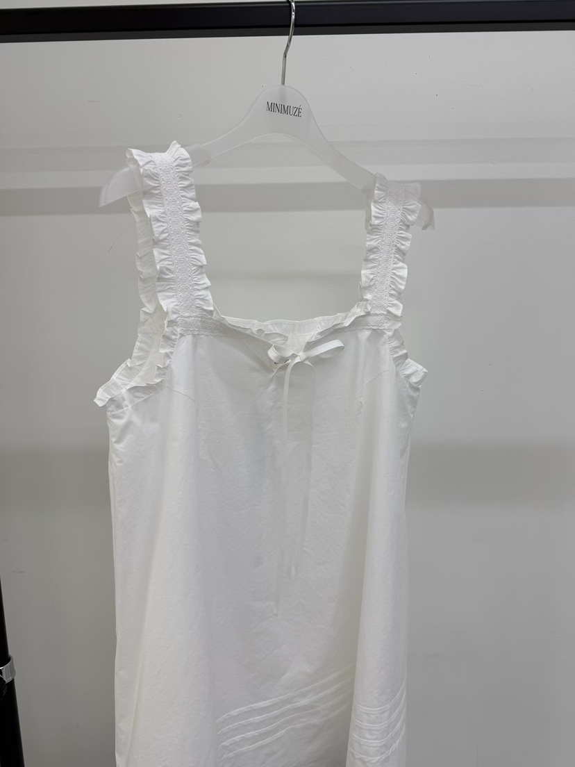 MINIMUZE韓國代購女士新品時尚熱賣真品人氣推薦連衣裙褶邊MINIMUZE連衣裙