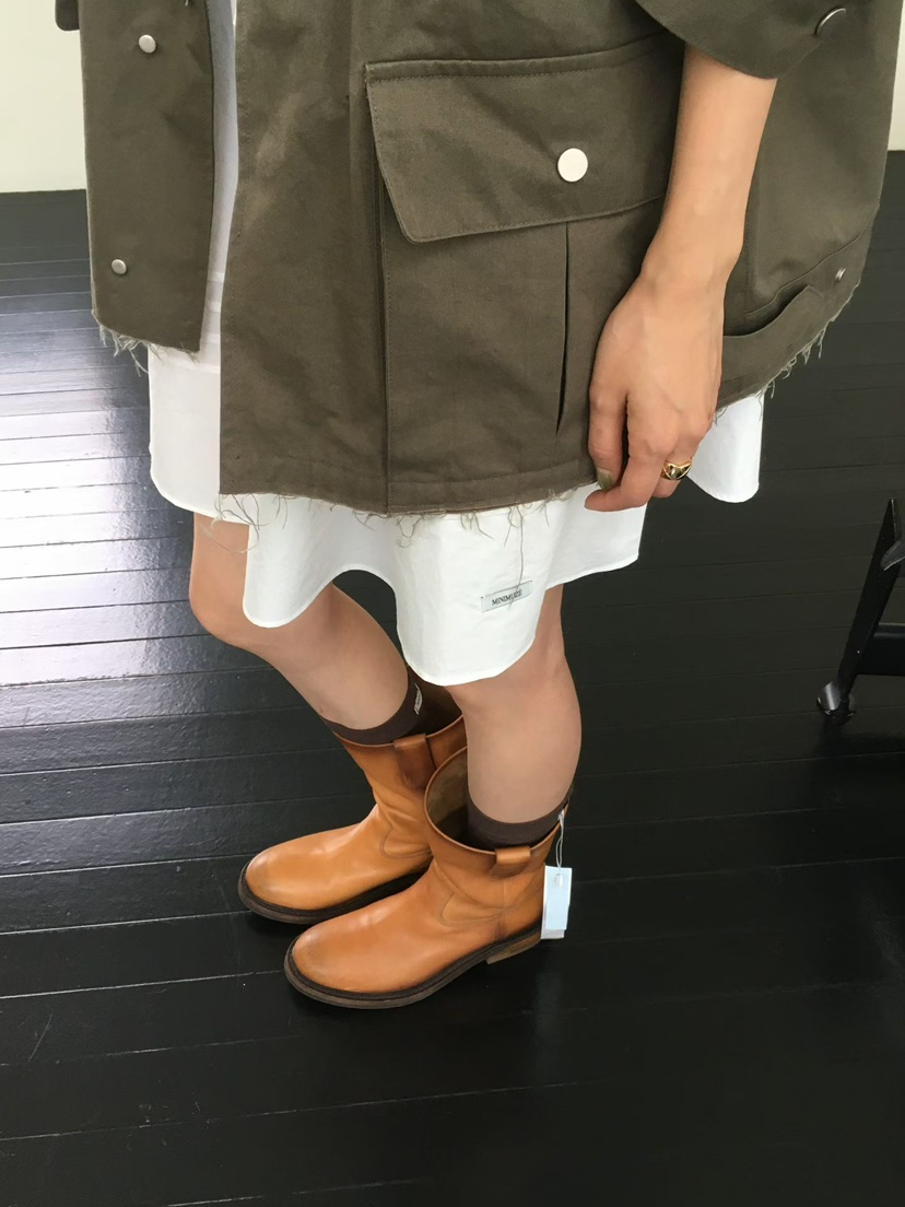 MINIMUZE韓國代購女士新品時尚熱賣真品人氣推薦連衣裙褶邊MINIMUZE連衣裙
