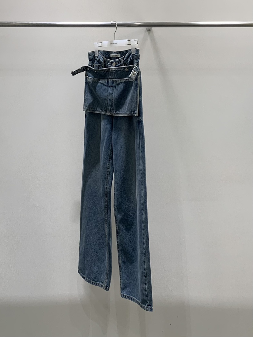 LOVE MOMENT東大門實拍女裝新品人氣真品推薦牛仔褲口袋LOVE MOMENT牛仔褲