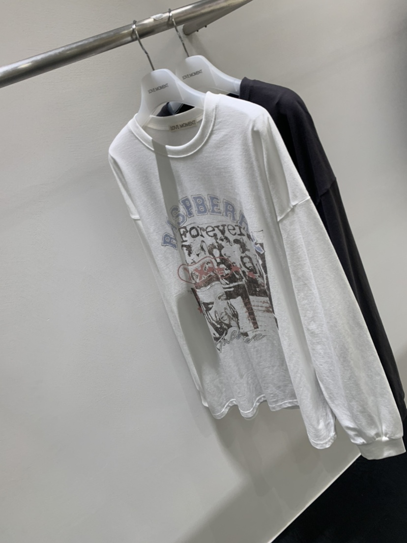 LOVE MOMENT東大門實拍女裝新品真品26夏季時尚休閑長袖T恤LOVE MOMENT長袖T恤