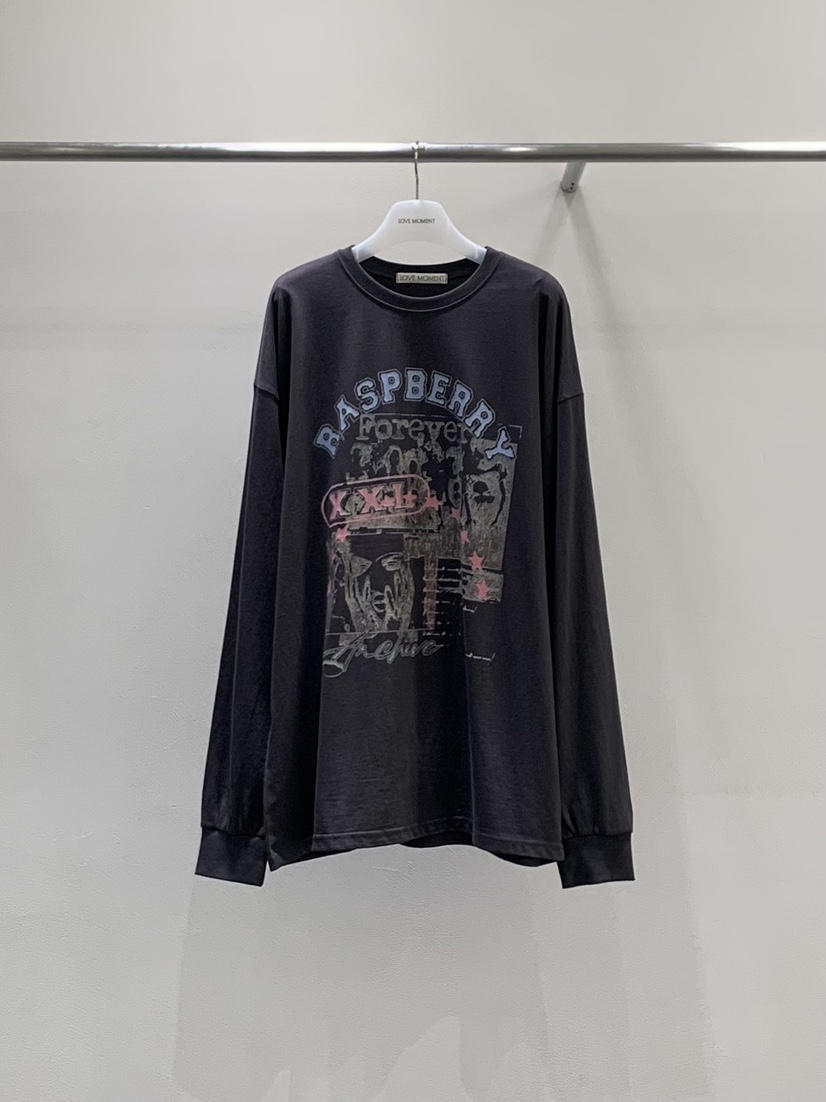 LOVE MOMENT東大門實拍女裝新品真品26夏季時尚休閑長袖T恤LOVE MOMENT長袖T恤圖色2