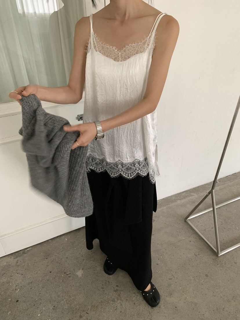 MOVENNE韓國直郵女士新款人氣時尚熱賣真品26夏季吊帶背心蕾絲MOVENNE吊帶/背心
