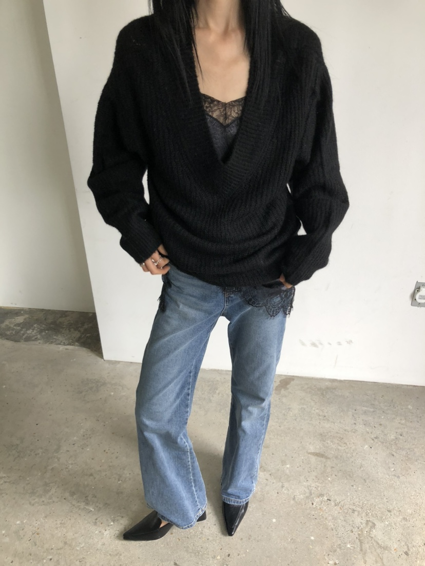 MOVENNE韓國直郵女士新款推薦休閑真品時尚熱賣毛衣馬海毛MOVENNE毛衣