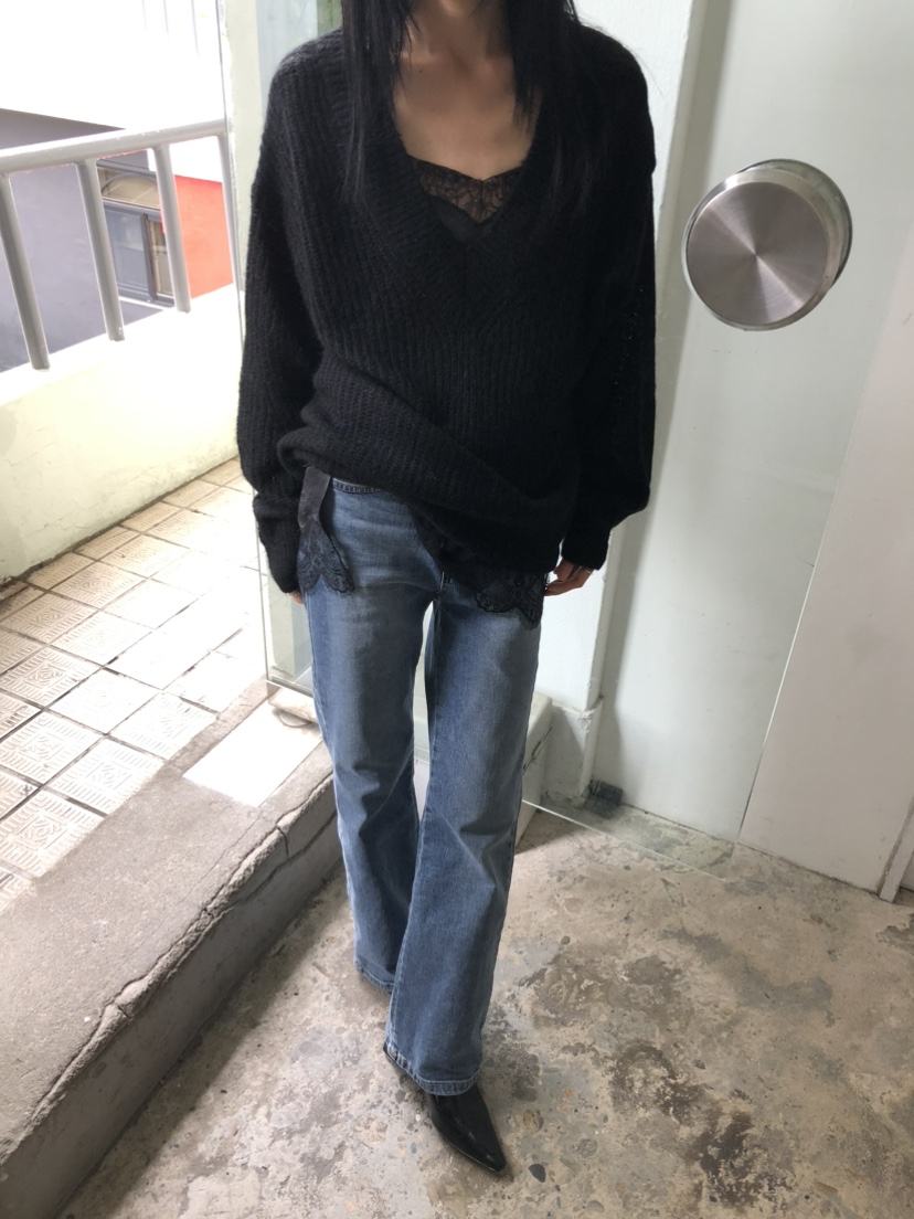 MOVENNE韓國直郵女士新款推薦休閑真品時尚熱賣毛衣馬海毛MOVENNE毛衣