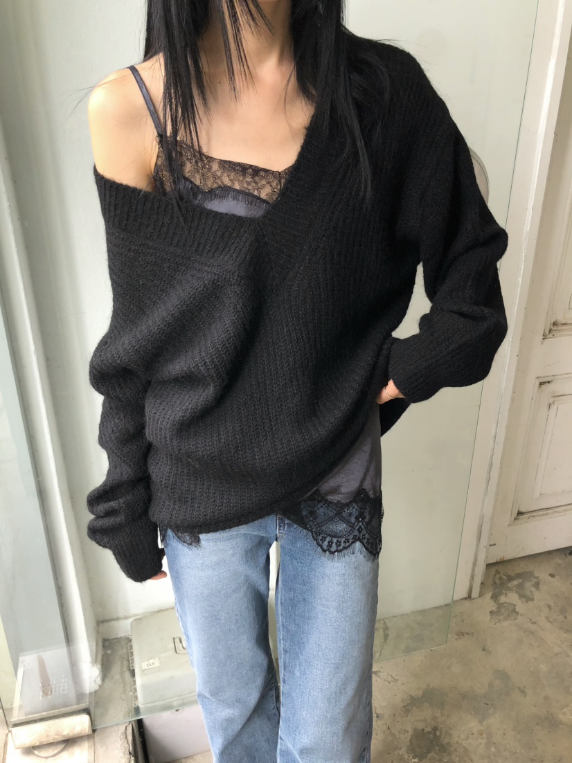 MOVENNE韓國直郵女士新款推薦休閑真品時尚熱賣毛衣馬海毛MOVENNE毛衣