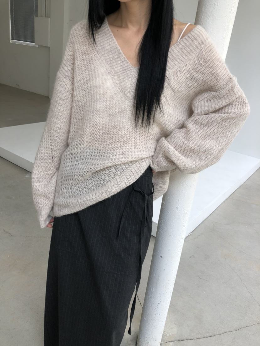 MOVENNE韓國直郵女士新款推薦休閑真品時尚熱賣毛衣馬海毛MOVENNE毛衣