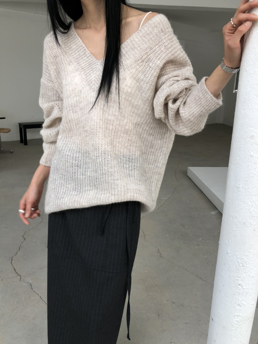 MOVENNE韓國直郵女士新款推薦休閑真品時尚熱賣毛衣馬海毛MOVENNE毛衣