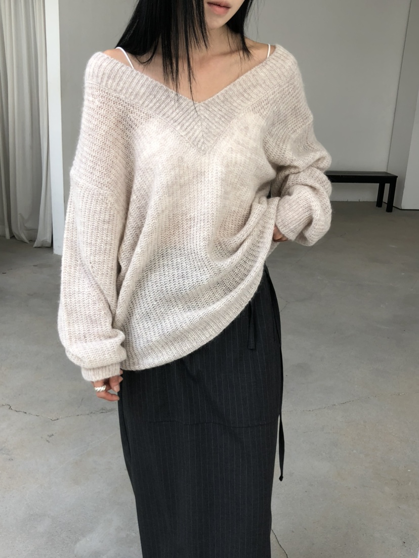 MOVENNE韓國直郵女士新款推薦休閑真品時尚熱賣毛衣馬海毛MOVENNE毛衣
