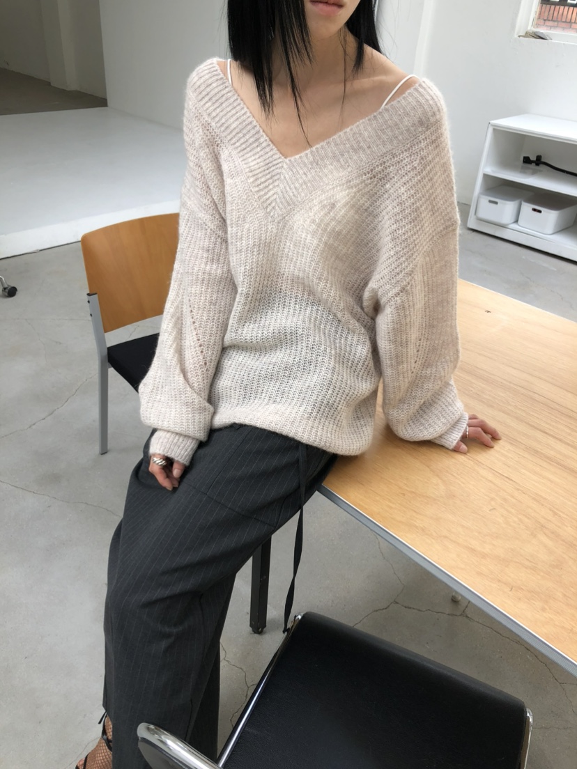 MOVENNE韓國直郵女士新款推薦休閑真品時尚熱賣毛衣馬海毛MOVENNE毛衣