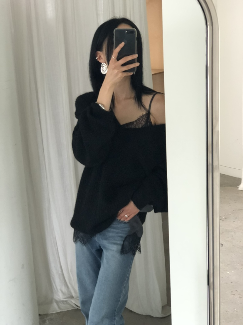 MOVENNE韓國直郵女士新款推薦休閑真品時尚熱賣毛衣馬海毛MOVENNE毛衣