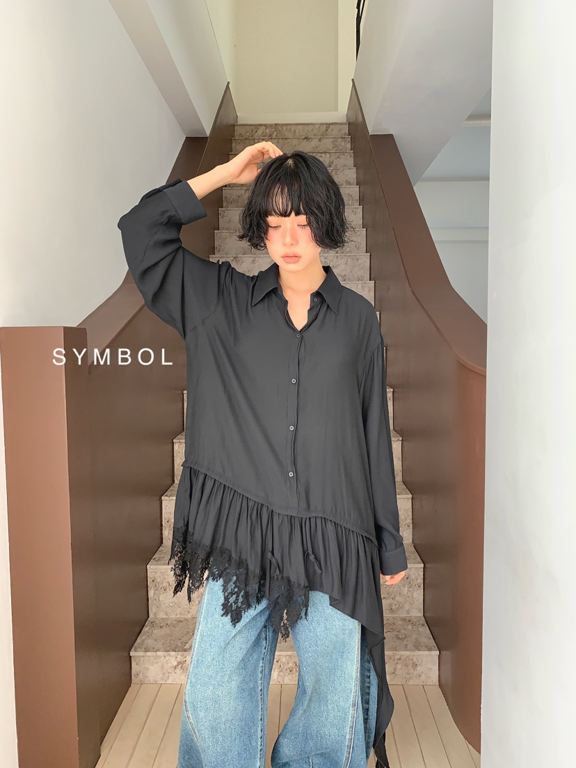 SYMBOL東大門代購女士新款人氣真品推薦休閑26夏季襯衫蕾絲衫SYMBOL襯衫/蕾絲衫